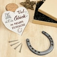 thumbnail image 5 of Black Horseshoe Gift Set For Wedding And Housewarming, Includes Horseshoe 4 Nails German Wood And Raffia Box For Good Luck, 5 of 5