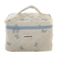 thumbnail image 1 of Bolsa de maquillaje floral bolsa de almacenamiento de la bolsa del tocador para niñas familiares de familia azul, 1 of 8