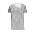 thumbnail image 5 of Tops de Algodón para Mujeres Cuello en V Casual de Manga Corta, Imitación Algodón Primavera Y Blusa de Verano, 5 of 5