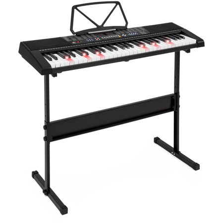 Best Choice Products 61-Key Starter Electronic Keyboard with Light-Up Keys, Adjustable H-Stand, Recorder, Playback, Rhythm Programmer (Best Piano Keyboards Under $200)