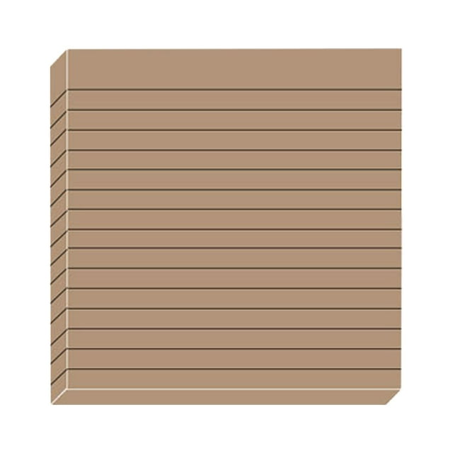 Meiiso Note Autocollante Transparente Croisée Vintage Rétro Brun pour Bureau Armoire, Notes Autocollantes Lignées 3X3 Po Poteau Couleurs Vintage Bloc-Notes Autocollant Son Adhérence