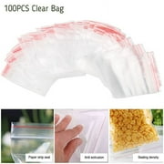 100 Zip lock Bags Reclosable Clear Poly Bag Plastic Baggies Small Jewelry Shipping Bags
