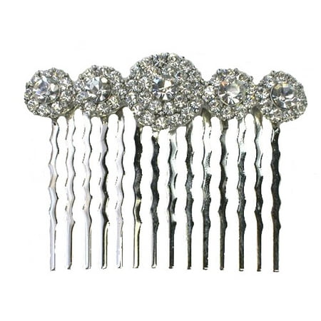 Clear Crystal Hair Comb Bridal Bridesmaid Flower Girl Wedding Party Prom (Best Weave For White Girl Hair)