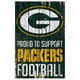 Green Bay Packers Signe 11x17 Bois Fier de Soutenir la Conception – image 1 sur 1