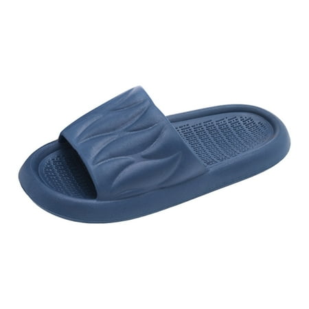 OJSFQUFP Womens Summer Slippers Men and Women Shoes Indoor and Outdoor Home Slippers Fashionable Lightweight Sandals House Gifts Dark Blue 42