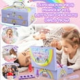 thumbnail image 4 of UUSUOO Kids Makeup Kit for Girls,36PCS Girls Unicorn Makeup Kit,Washable Real Makeup Kit Toy with Mirror,Little Girls Princess Toys Gift for Christmas Birthday Aged 3-6 7-12,Purple, 4 of 8
