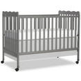 thumbnail image 6 of Dream On Me Carson Classic 3-in-1 Portable Crib in Steel Grey, Removable Wheels, Converts from Baby Crib to Toddler Bed, Day Bed and Kids Sofa, Three Adjustable Mattress Height Positions, 6 of 10