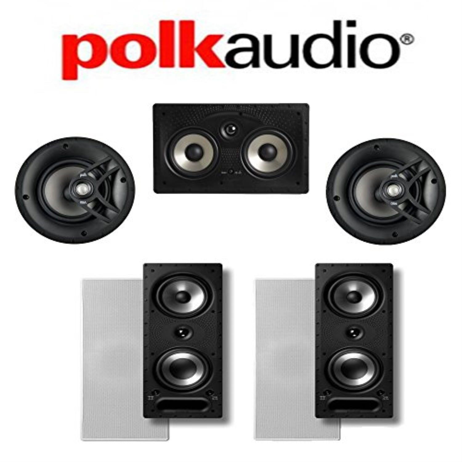 polk audio 265rt + polk audio v60 + polk audio 255crt 5.0 vanishing