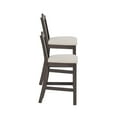 thumbnail image 3 of Linon 24" Jennie Indoor Wood Counter Stools Set of 2, Brown/Gray, 3 of 11