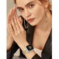 thumbnail image 5 of Wearlizer Gold Silver Stainless Steel Watch Band Compatible with Apple Watch Bands 38/40/41/42/44/45/46/49mm Women Metal Strap for Iwatch Series 11/10/9/8/7/6/5/4/3/SE/Ultra, 5 of 6