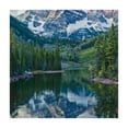 thumbnail image 4 of nygtbtfer  Landscape Tablecloth, Reflection of Snowcapped Maroon Bells in Fall Sunrise Panoramic Picture Print, Dining Room Kitchen Rectangular Table Cover, Green Yellow 36*36, 4 of 8