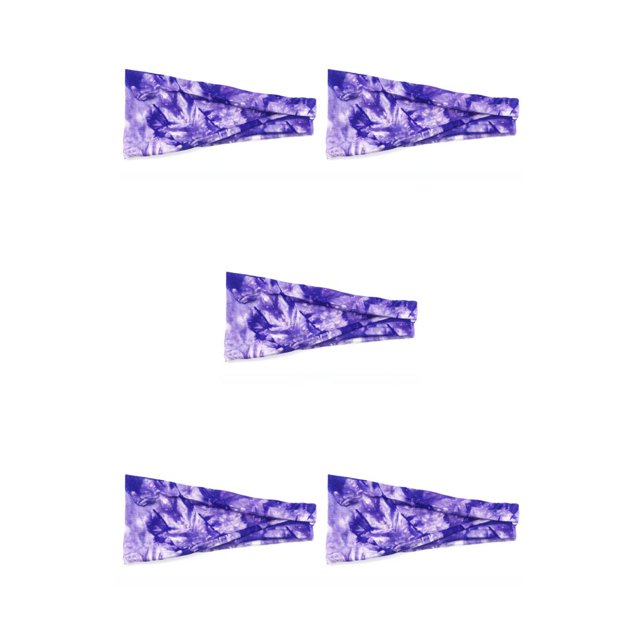 Qarigey Diadema deportiva Tie Dye Yoga Lazos para el cabello Accesorios para peinados Púrpura Type2 NO2