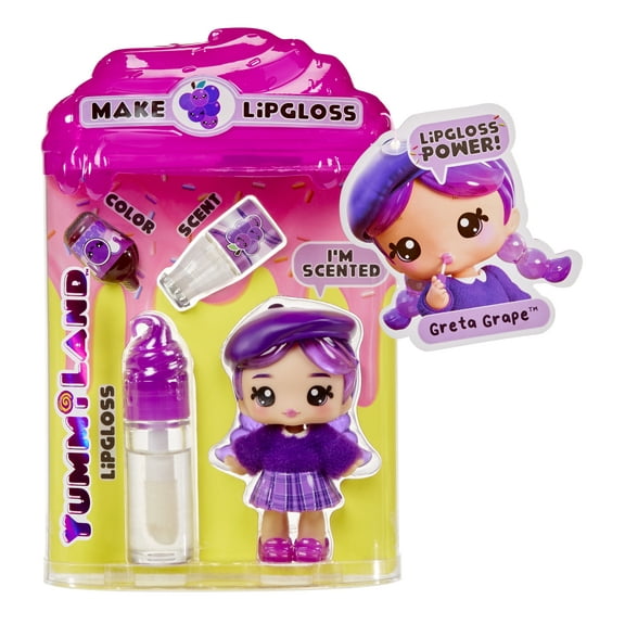 Yummiland Lipgloss Doll Greta Grape, Ages 4 