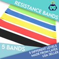 thumbnail image 2 of HLONK Set of 5 Resistance Bands Loops Exercise Pilates Rubber, 2 of 4
