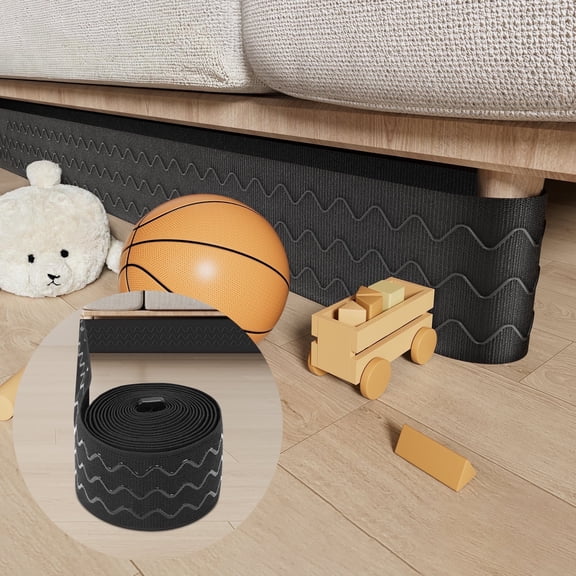 Under Couch Guards Toy Blocker - Strap Barrier for Under Sofa, Bed & Furniture Bottom Stop Things from Going Under | Easy to Install Gap Bumper Stopper for Toys (13.1 Ft by 3 Inch)