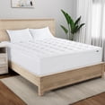 thumbnail image 3 of Serta Memory Flex Mattress Topper with 2 In Down Alternative Pillow Top Gusset, Twin XL, White, 3 of 10