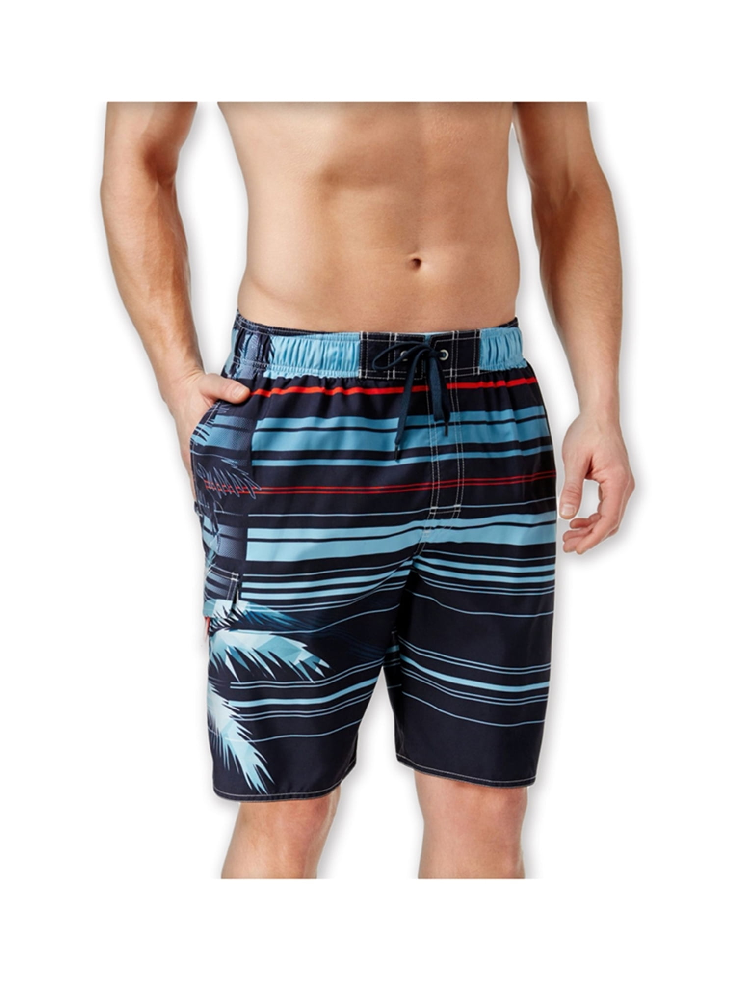 Newport Blue Mens Striped Palm Swim 