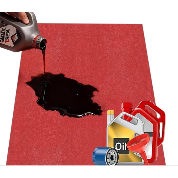 Oil Absorbent Garage Floor Mat, Extra Large Non Slip Waterproof Drip Pan for Oil Leaks, Spills and Stains Protection
