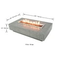thumbnail image 5 of Envelor Elementi Outdoor Hampton Fire Pit Table 56 x 32 Inches Grey Durable Fire Bowl Glass Reinforced Concrete Rectangle Fire Table Propane Patio Fire Place Includes Burner and Lava Rock, 5 of 9