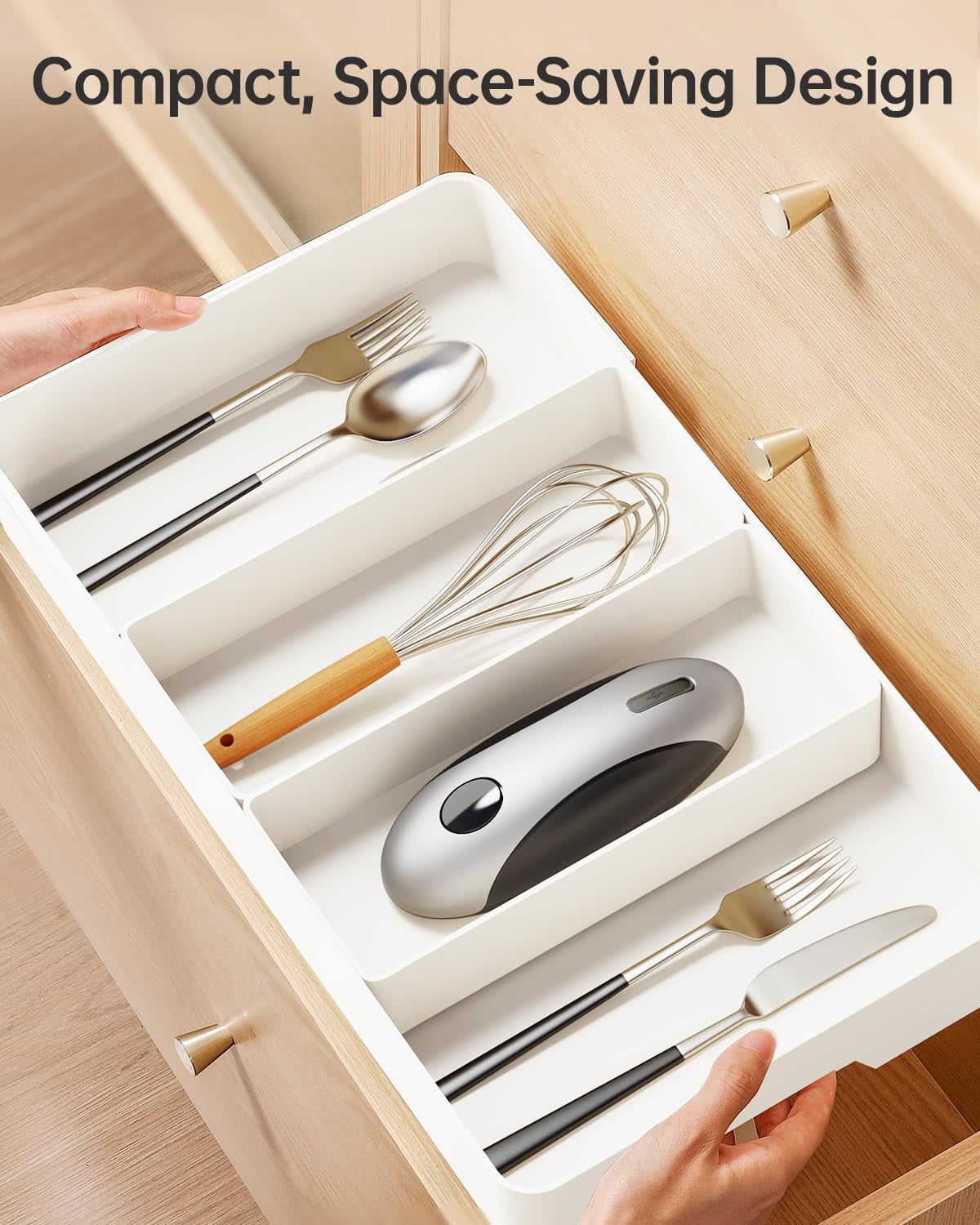 USB rechargeable electric can opener - battery-powered, one-button automatic operation, magnetic lid bracket and smooth edge cutting, cordless, convenient for the elderly to use, can be used with all