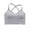 Gray, variant on Women's Sports Bras Wireless Spaghetti Strap Criss Cross Padded Support No Underwire Yoga Tops Bra (M, Purple)