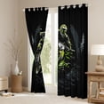 thumbnail image 3 of Castle Fairy Extreme Mountain Bike Black Out Curtains for Teens, Neon Forest Trail Curtains Pack of 2 (42x63 Each) for Bedroom, Black Green, 3 of 6