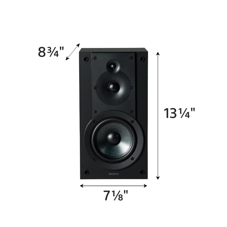 Sony, Bookshelf Speakers, SS-CS5M2, 3-Way 3-Driver Hi-Res