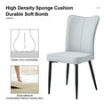 thumbnail image 6 of AENKYO Dining Room Chairs Set of 2, PU Leather Upholstered Kitchen Table Chairs with High Back and Metal Legs, Light Gray, 6 of 8