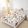 thumbnail image 2 of Manfei Cartoon Halloween Fitted Sheet Queen,Cute Ghost Bedding,3pcs,1 Fitted Sheet and 2 Pillowcases, 2 of 6