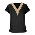 thumbnail image 4 of Rollbacks & More GaThRRgYP Going Out Tops for Women,Womens Tops,Women's Fashion Casual Spring Summer Short Sleeve V-Neck Blouses & Shirts, 4 of 9