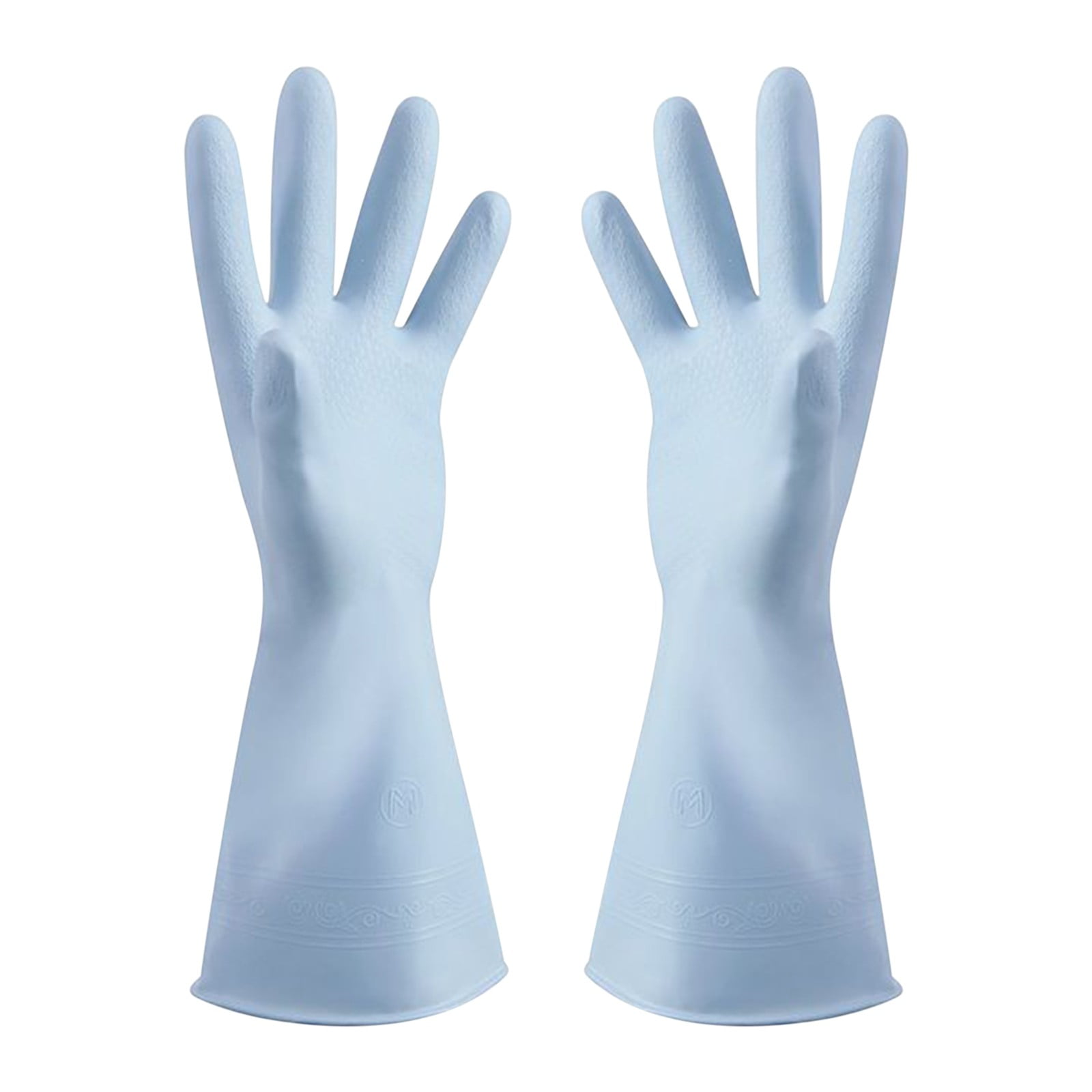 3 Pairs Heavy Duty Long Cleaning Gloves - PVC, 16 Inch, Anti-Slip For Kitchen & Bathroom