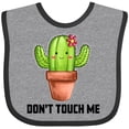 thumbnail image 3 of Inktastic Cute Cactus Dont Touch Me Boys or Girls Baby Bib, 3 of 4