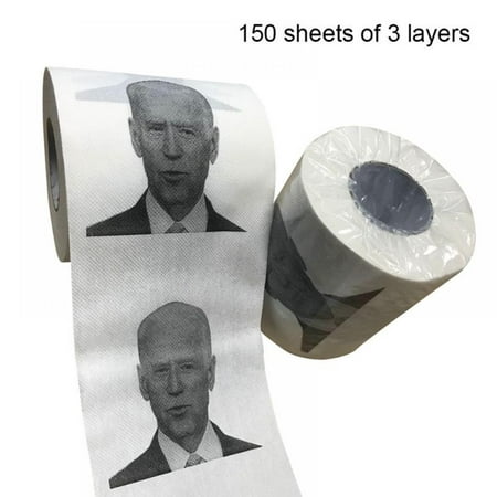 Final Clearance! 10 * 10CM Creative Printed Toilet Paper,150 Sheets In 3 Layers Thickened Paddle Paper