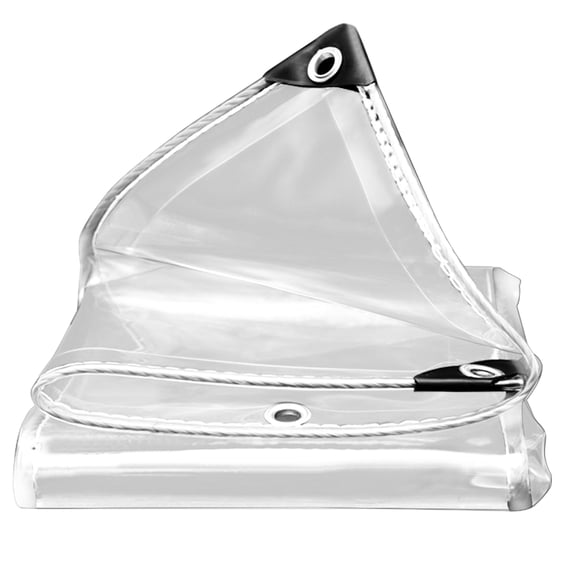 Skymirror Transparent Tarpaulin, Clear Waterproof Tarp for Greenhouse, Roofing Panels with Metal Grommets, Clear Greenhouse Heavy Duty Tarp for Balcony Garden, Patio (8.5x10 ft)