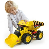 Maxx Action 2-N-1 Dig Rig, Large Dump Truck and Front-End Loader Play Vehicle, Children 3 