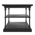 thumbnail image 6 of Weston Home Cabana Rustic Storage Wood & Metal Square End Table, Black, 6 of 6
