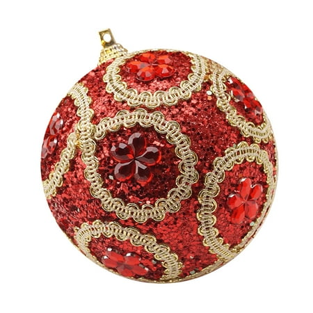

Honeeladyy Clearance under 5$ Christmas Sticking Drill Glitter Baubles Ball Xmas Christmas Tree Ornament Pendant Christmas Decorations 8CM