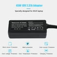 thumbnail image 3 of LYUMO  Laptop Charger 45W 19V 2.37A Laptop Notebook Power Adapter 100-240V, 3 of 8