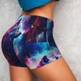 thumbnail image 4 of Uemuo Starry Multicolored Wolf Pattern Women Workout Impact Shorts Scrunch Butt Lifting Gym Shorts Seamless Booty Biker Shorts-Medium, 4 of 8