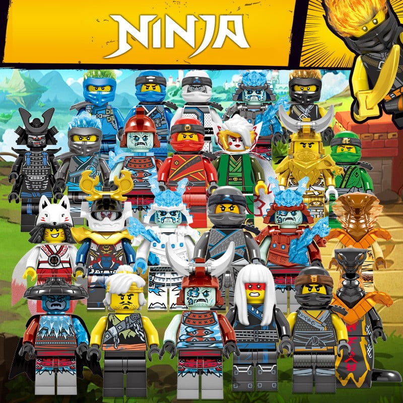 Set of 24 Pcs Ninjago Mini Figures Kai Jay Minfigures Building Blocks Toys Gift 