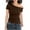 Coffee-01, variant on Mittory Off The Shoulder T-Shirts for Women Summer Tops, Slim Fit Casual Short Sleeve Trendy Cute Going Out Blouse
