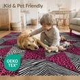 thumbnail image 4 of ODIKA Print Cheetah Spots Bold Zebra Stripe Block Spotted Pink Leopard Refined for Dining Room, Under Table, Home Office, Non-Slip Chair-Friendly, 4 of 7