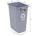 thumbnail image 5 of Global Industrial Recycling Can 15 Gallon Gray, 5 of 5