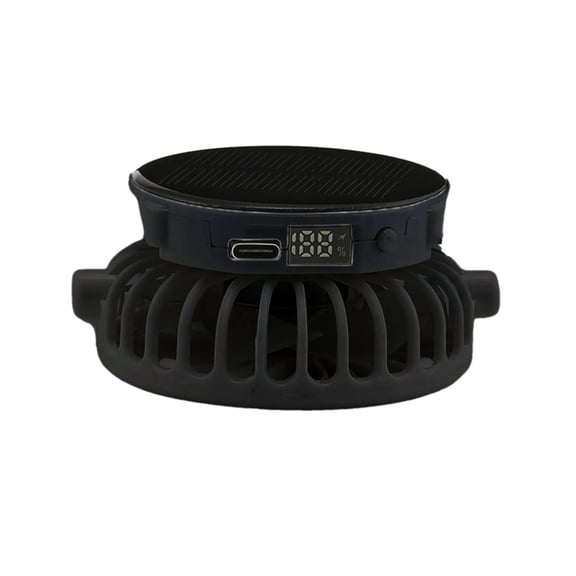 WINDLAND Solar Handheld Fan 1000mAh Rechargeable Fan Quiet Cooling Fan Camping Equipment