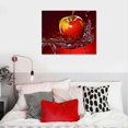 thumbnail image 4 of JEUXUS Kitchen Wall Decor Canvas Art, Red Apple Fruit Canvas Print for Dining Room Decor, Contemporary Fruit Picture Kitchen Framed Painting for Restaurant Decor-Ready to Hang (16x12 Inches), 4 of 4