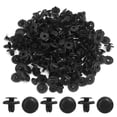 thumbnail image 3 of Unique Bargains 100 Pcs Black Plastic Rivet Push Pin Type Trim Fastener Clips 8mm for Car, 3 of 4