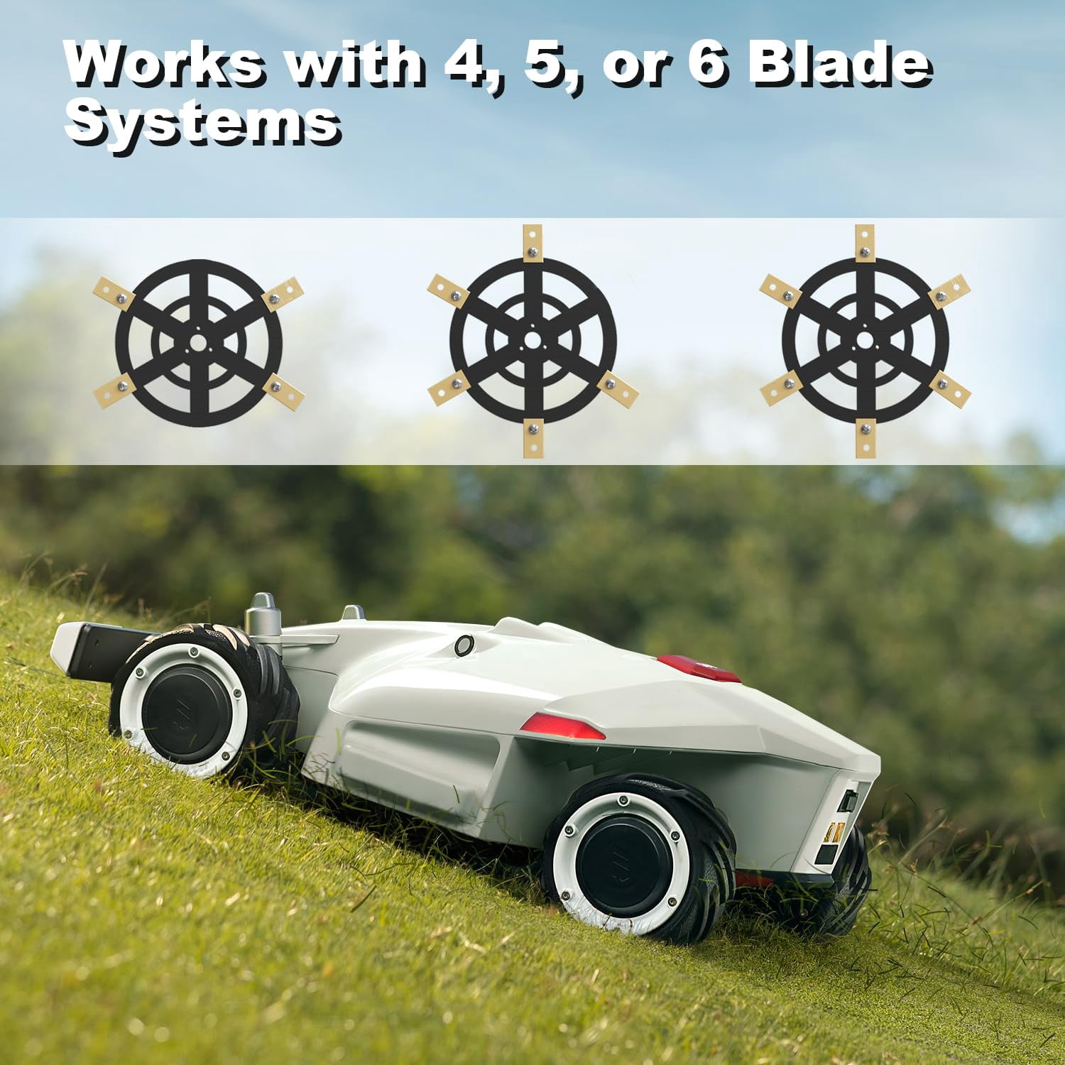 2Pcs Replacement Cutting Discs for Luba & for Luba 2 Mower (2024 & Older), Works with 4, 5, or 6 Blade Systems