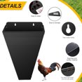thumbnail image 4 of Cono De Pollo, Cono De Restricción De Aves De Corral De Hierro De Servicio Pesado Para Gallos De Gallos Pavos De Pollos De Hasta 10 Libras, Con Diseño Plano De La Espalda, 4 of 7
