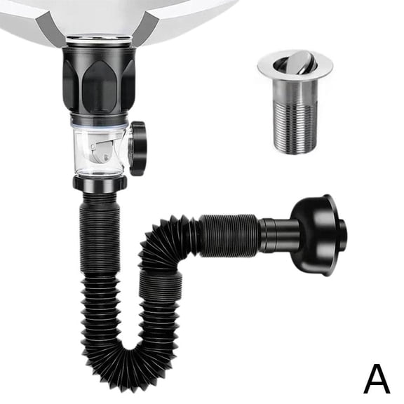 Bathroom Sink Flexible Pipe Sink Basin Water Drain Hose Tube Set V2P6 T3
