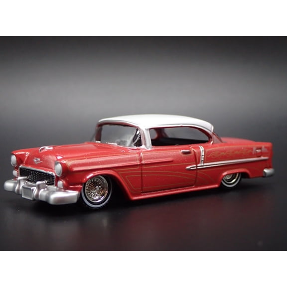 Open Box 1955 55 CHEVY CHEVROLET BEL AIR LOWRIDER 1:64 SCALE DIORAMA DIECAST MODEL CAR